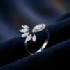 925 Silver Open Floral Ring