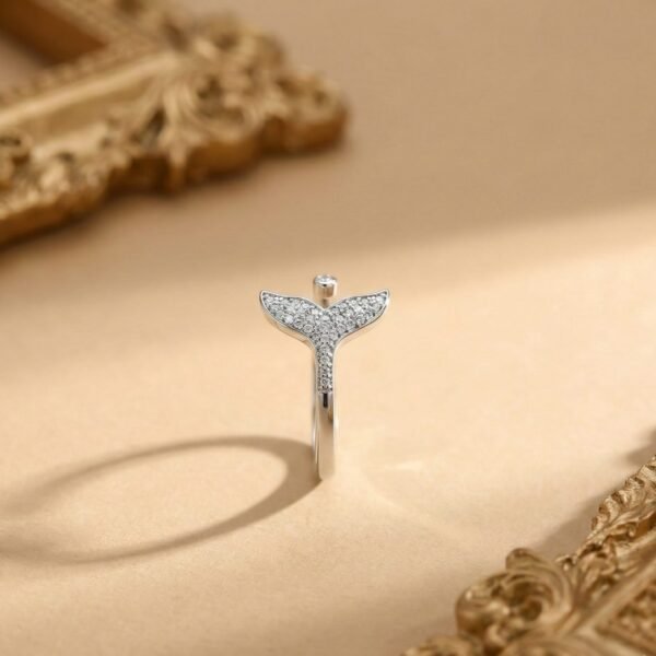 925 Silver CZ Mermaid Tail Ring