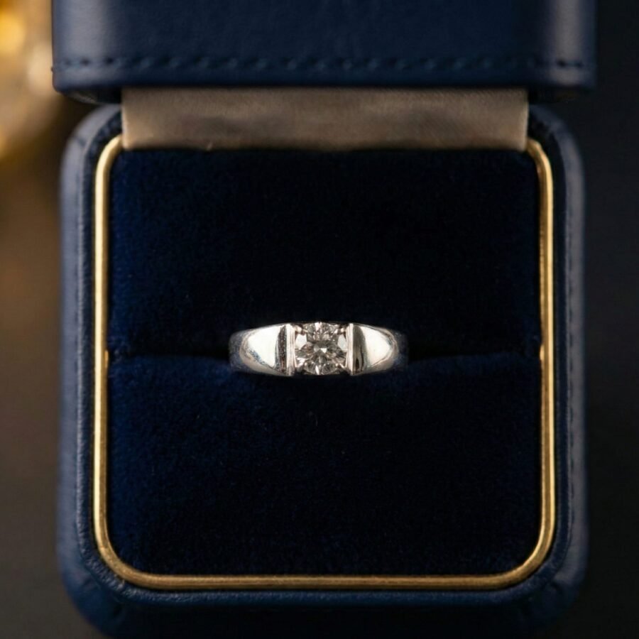 925 Silver Wide Engraved Signet Ring