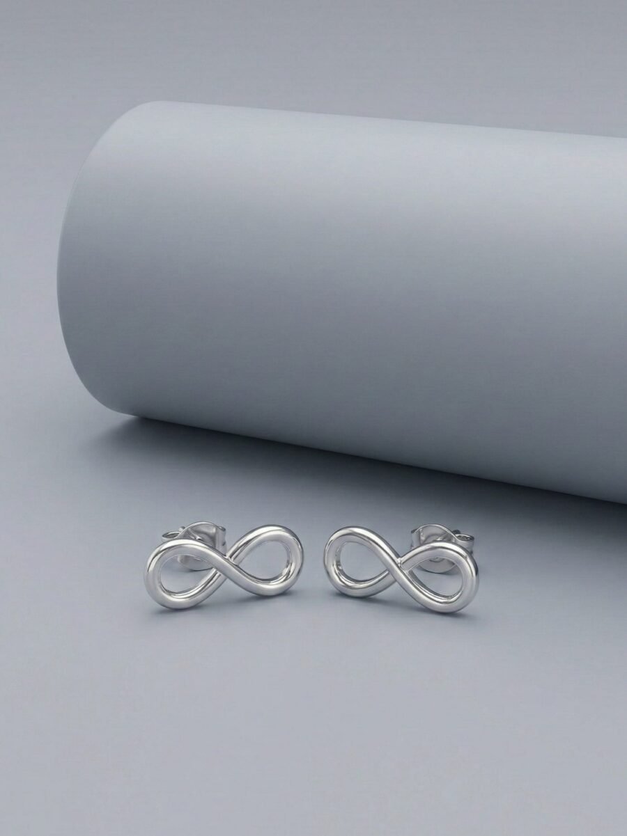 925 Silver CZ Bow Ribbon Necklace Set