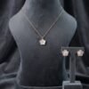 925 Silver CZ Pear Drop Pendant Necklace