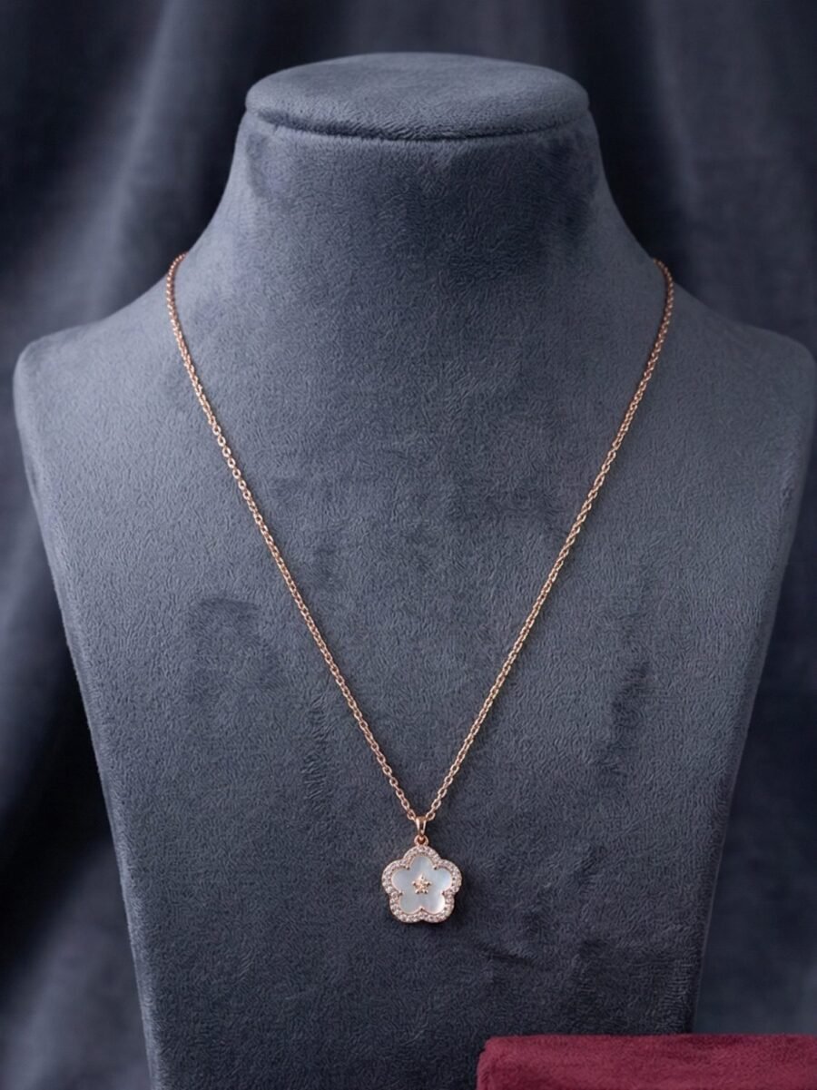 925 Silver CZ Pear Drop Pendant Necklace