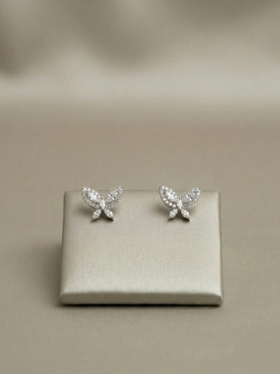 925 Silver CZ Round Pendant Necklace Set