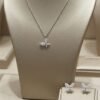 925 Silver CZ Round Pendant Necklace Set