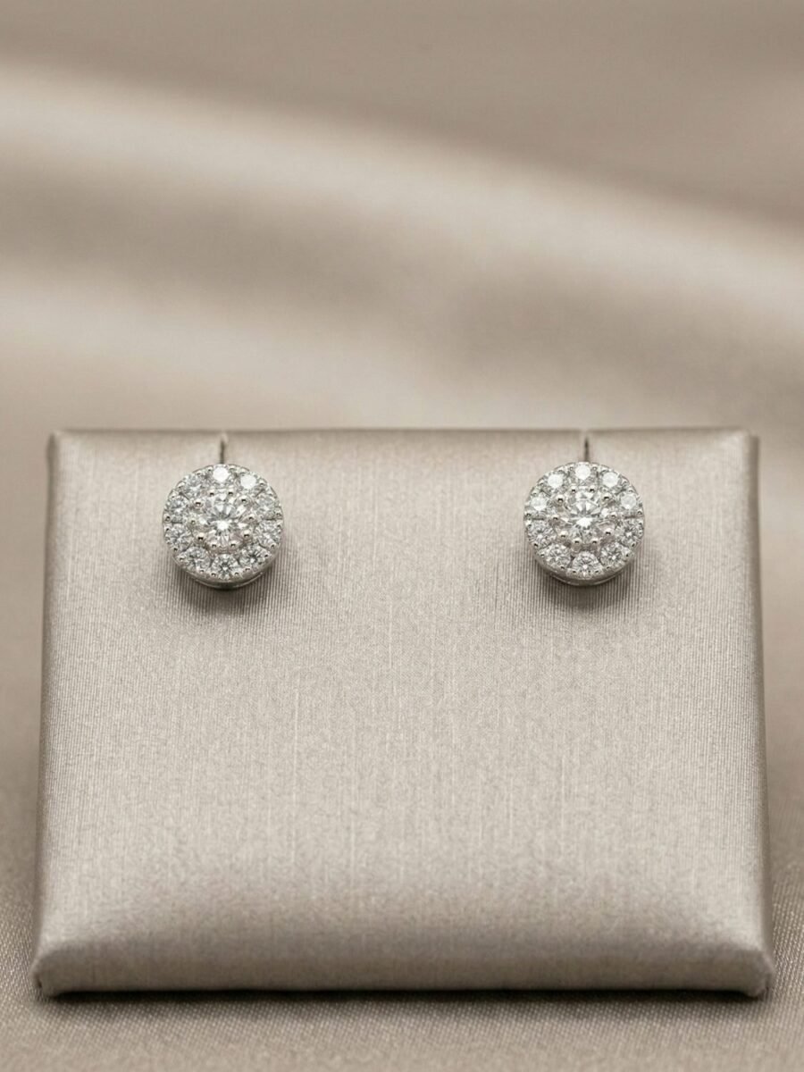 925 Silver CZ Pendant and Earring Set