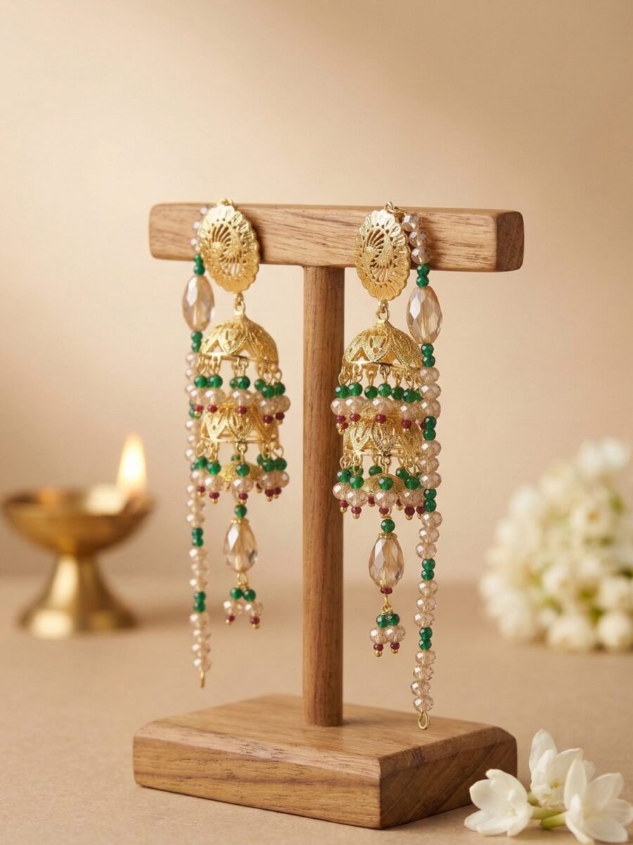 925 Silver Classic Antique Temple Jhumka