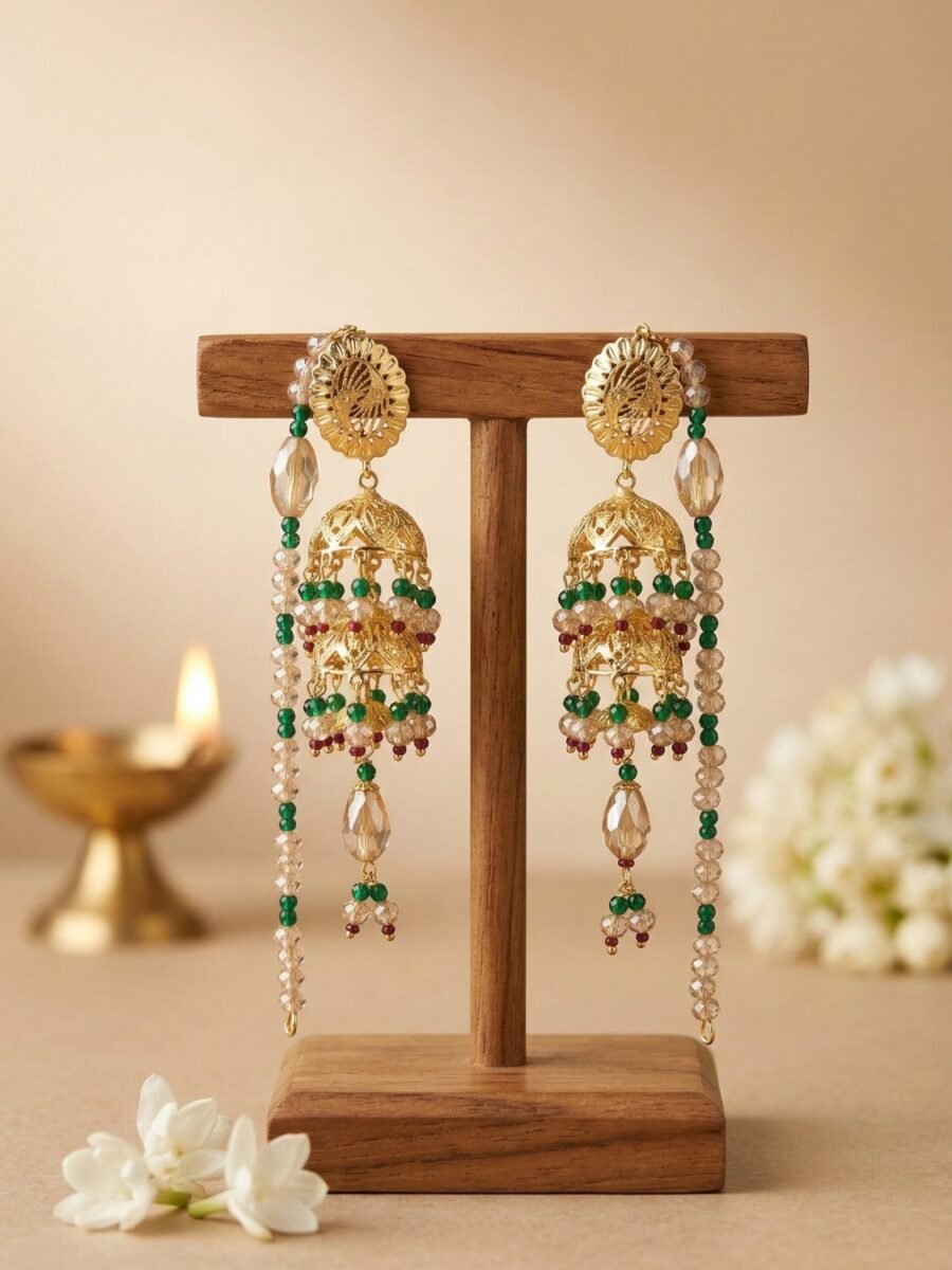 925 Silver Classic Antique Temple Jhumka