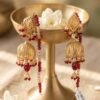 925 Silver Multi-Colour Bead Drop Jhumka