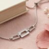Silver Bar Link Bracelet