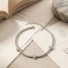 Open Arc Silver Bangle