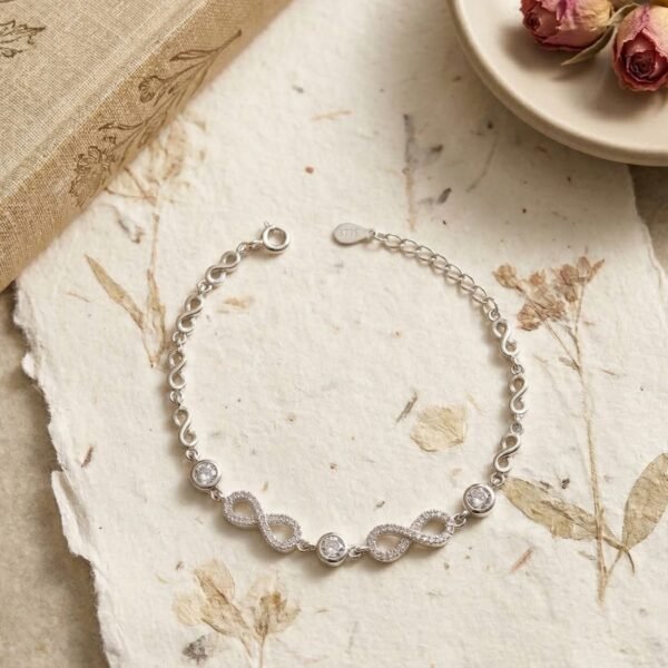 Floral Charm Chain Bracelet