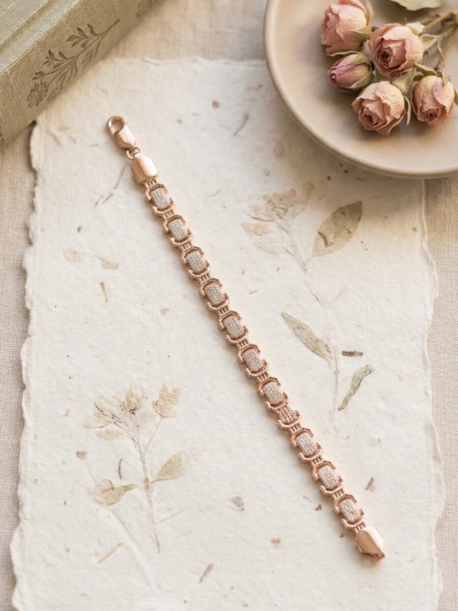Floral Station Chain Bracelet