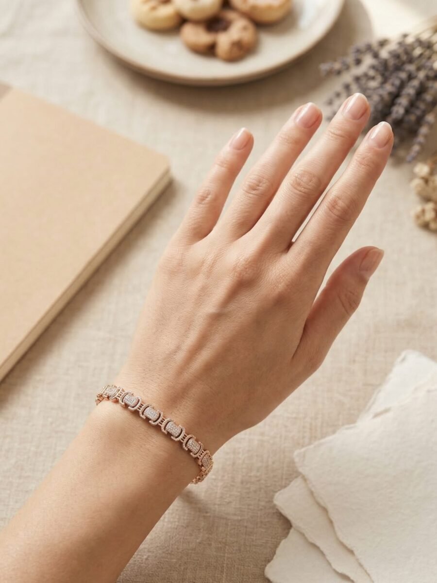 Floral Station Chain Bracelet