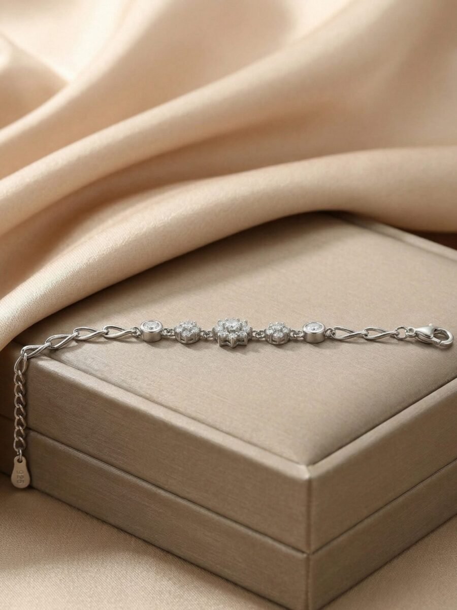 Braided Chain Silver Bracelet