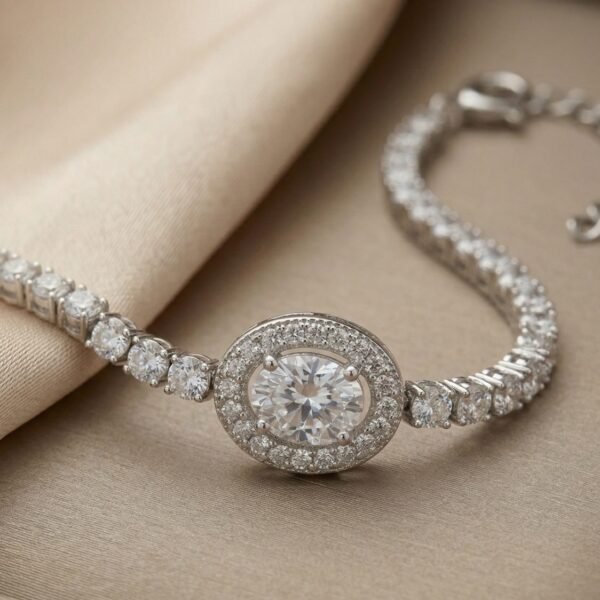 CZ Coin Disc Bracelet