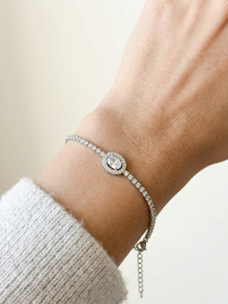 CZ Coin Disc Bracelet