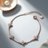 Stone Charm Silver Bracelet