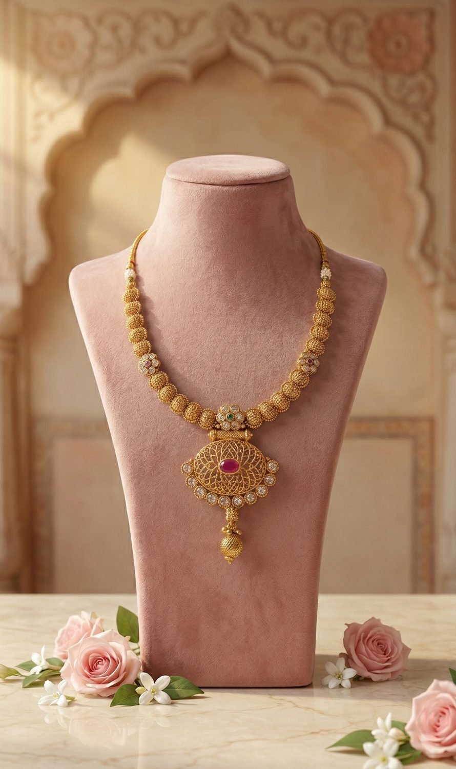 Antique Choker with Pendant Drops