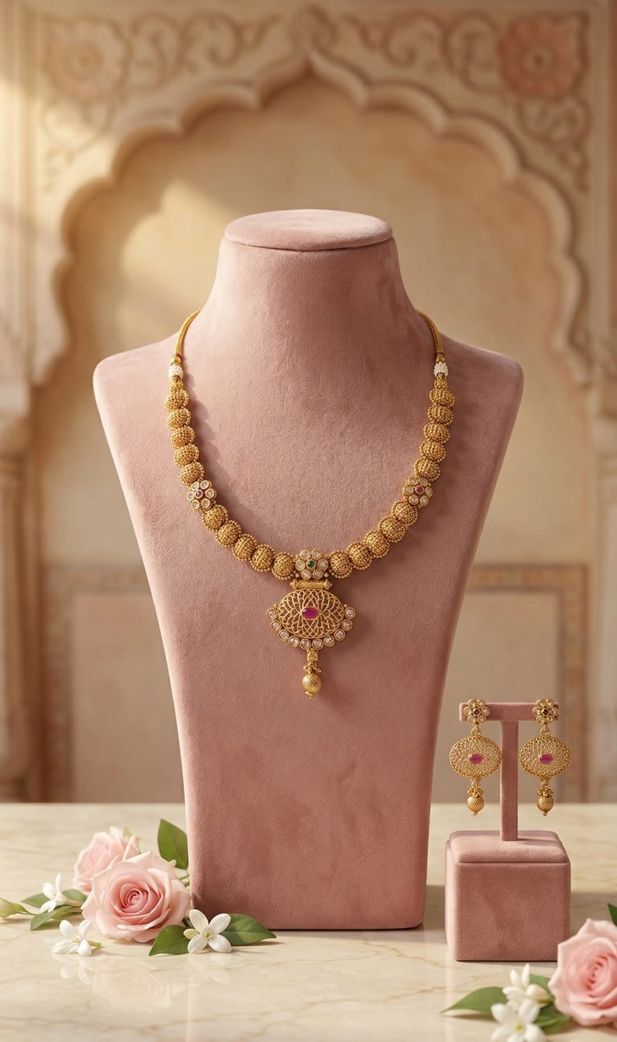Antique Choker with Pendant Drops
