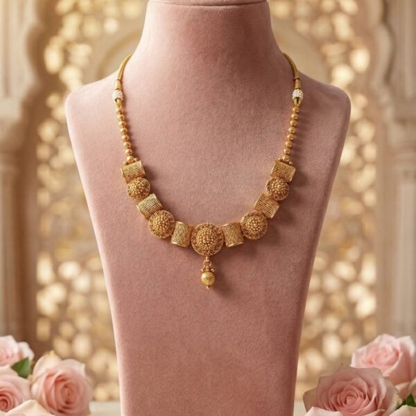 Pearl Kundan Floral Necklace