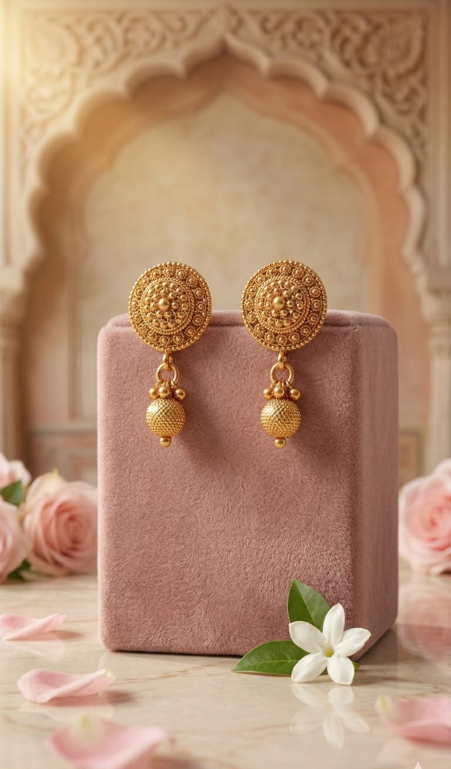 Pearl Kundan Floral Necklace