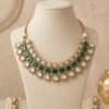 Green Bead Layered Necklace