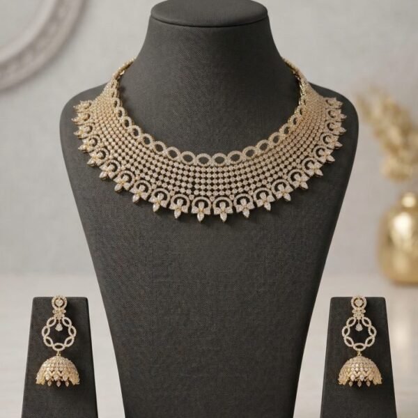 AD Gold Drop Set Necklace