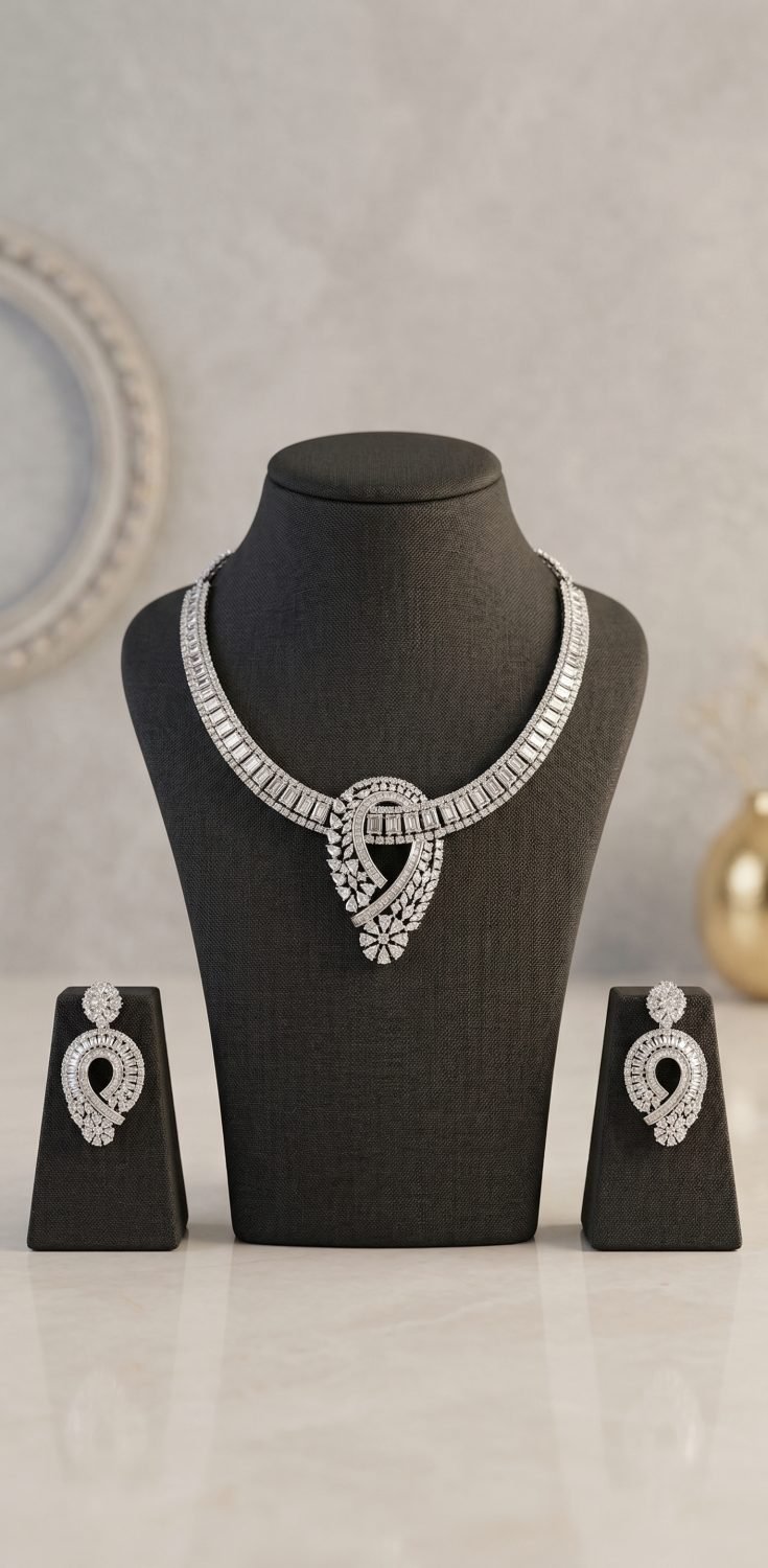 Antique Long Drop Pendant Necklace