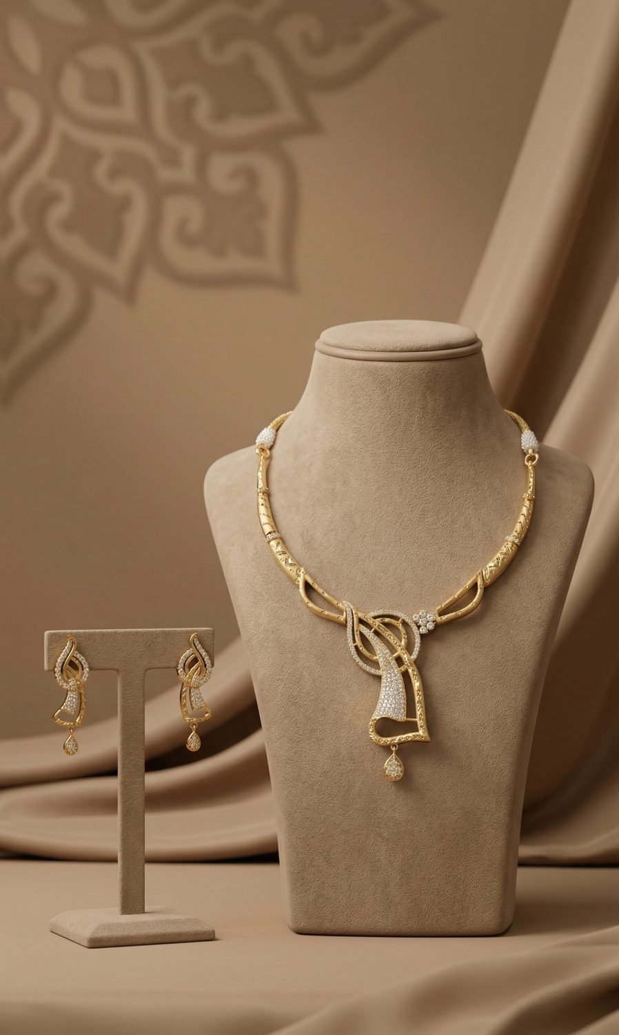 Gold Drop Necklace Set