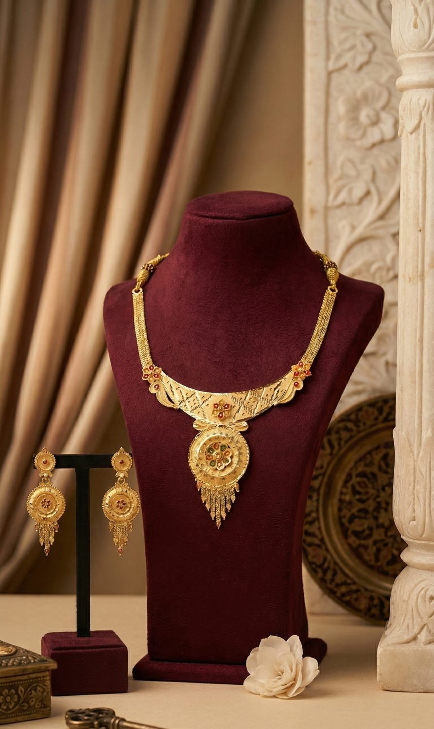 Antique Layered Motif Necklace