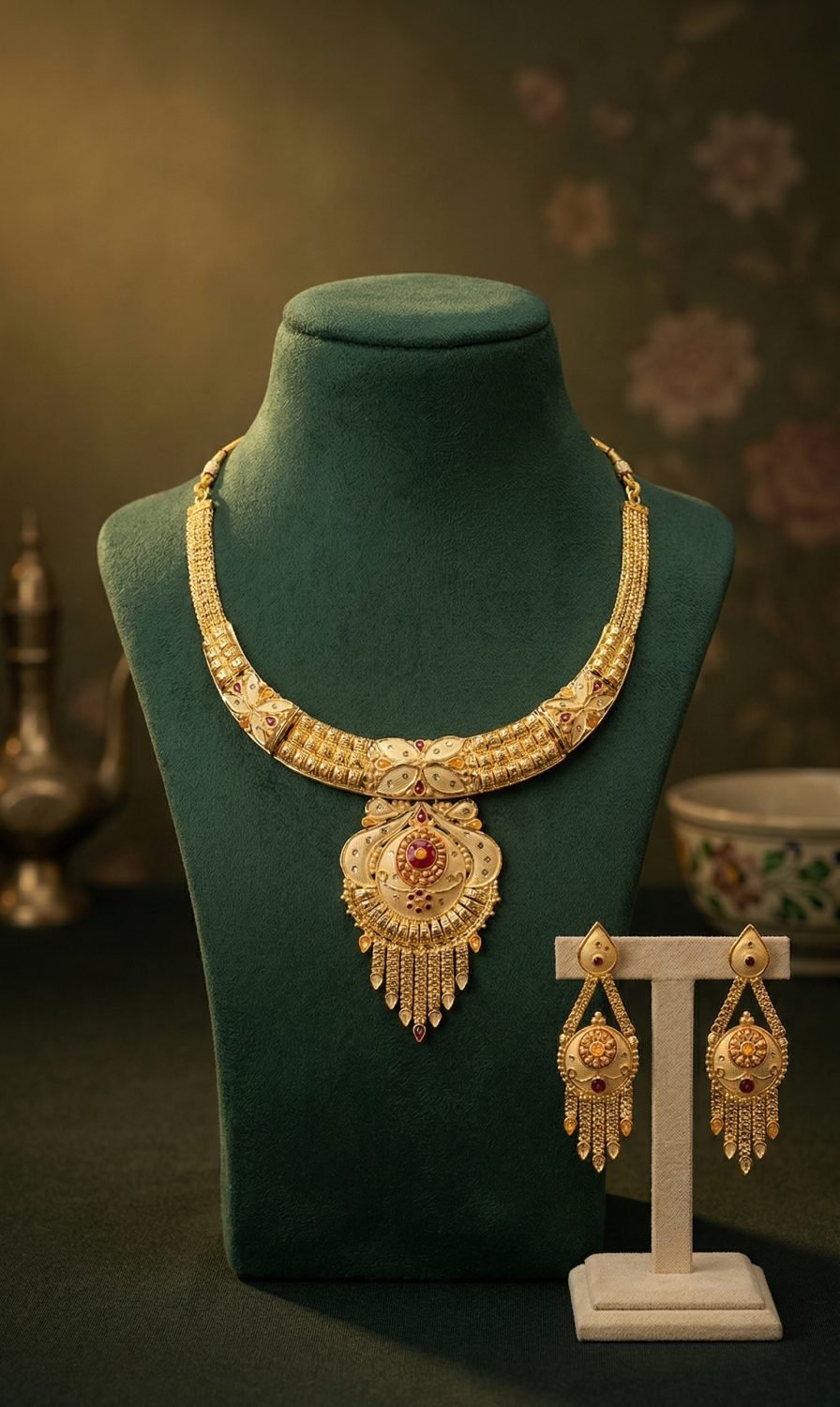 Antique Pendant Drop Necklace