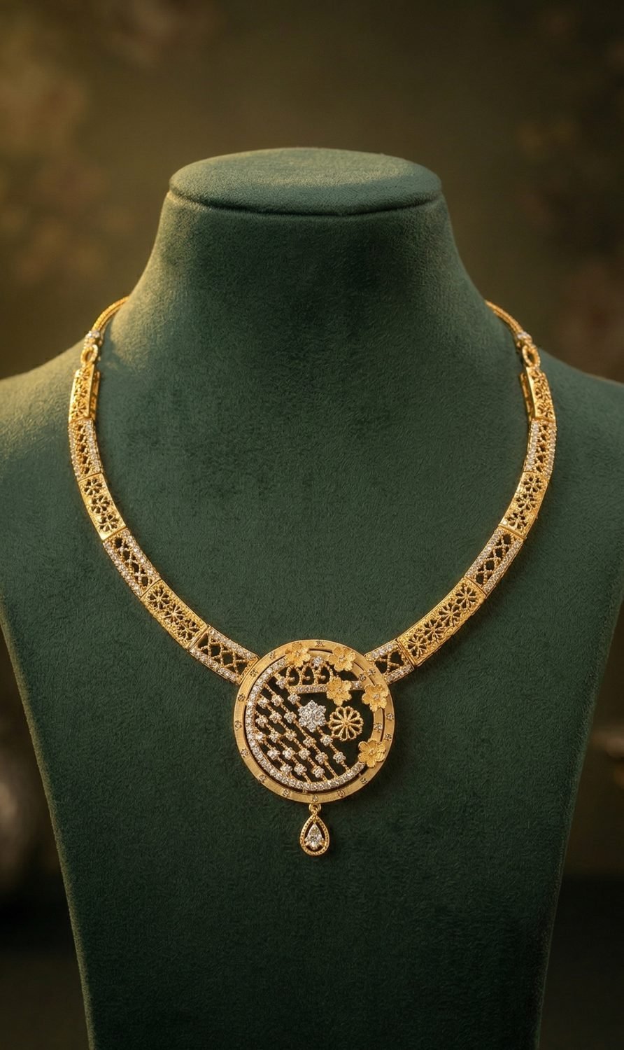 Antique Ornate Pendant Necklace