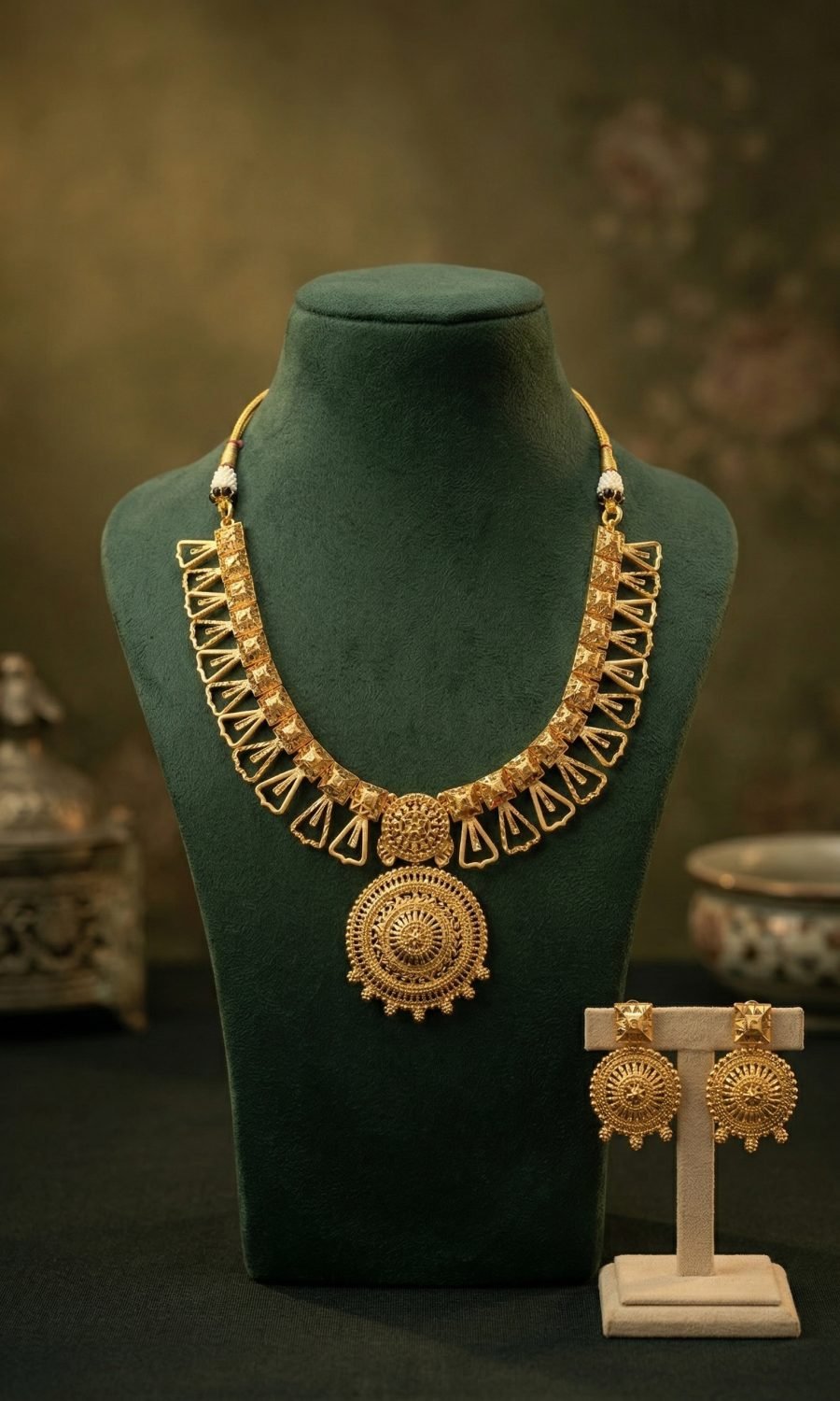 Antique Necklace Set with Earrings