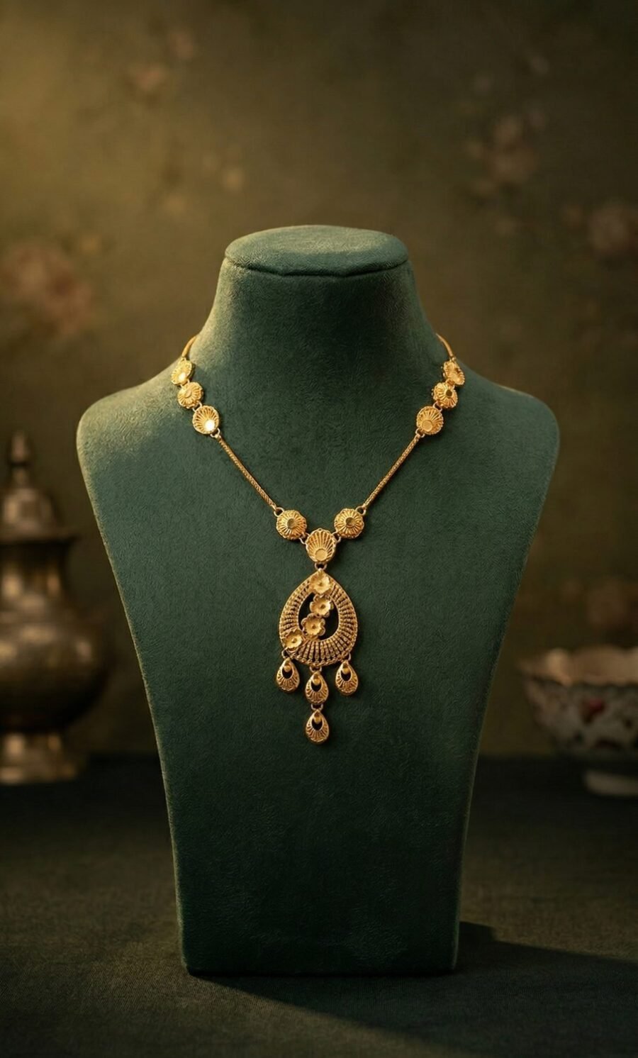 Antique Gold Pendant Set