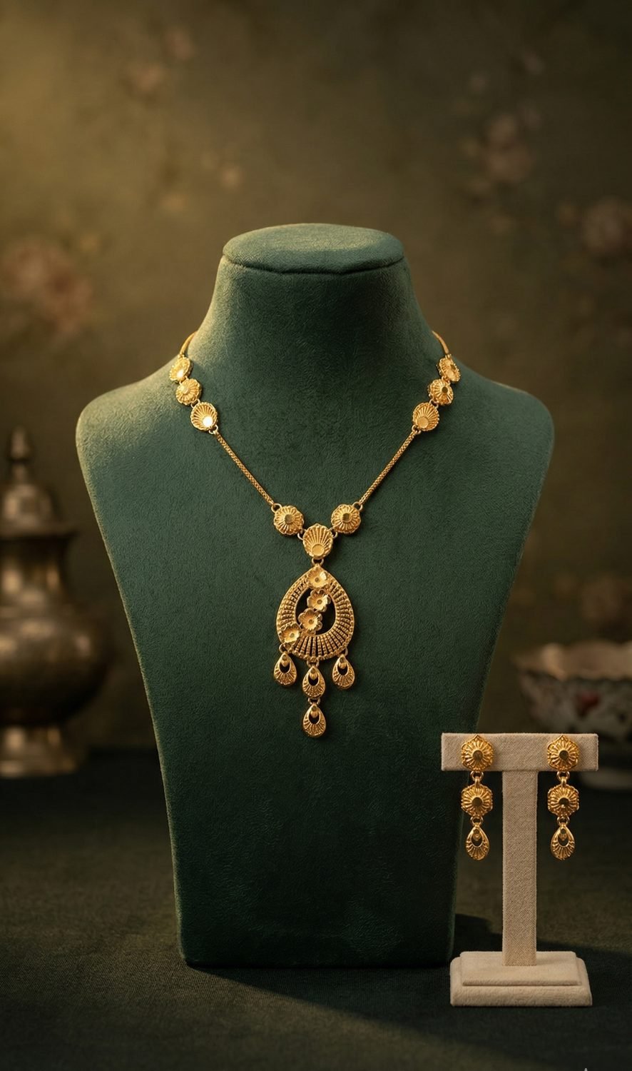 Antique Gold Pendant Set