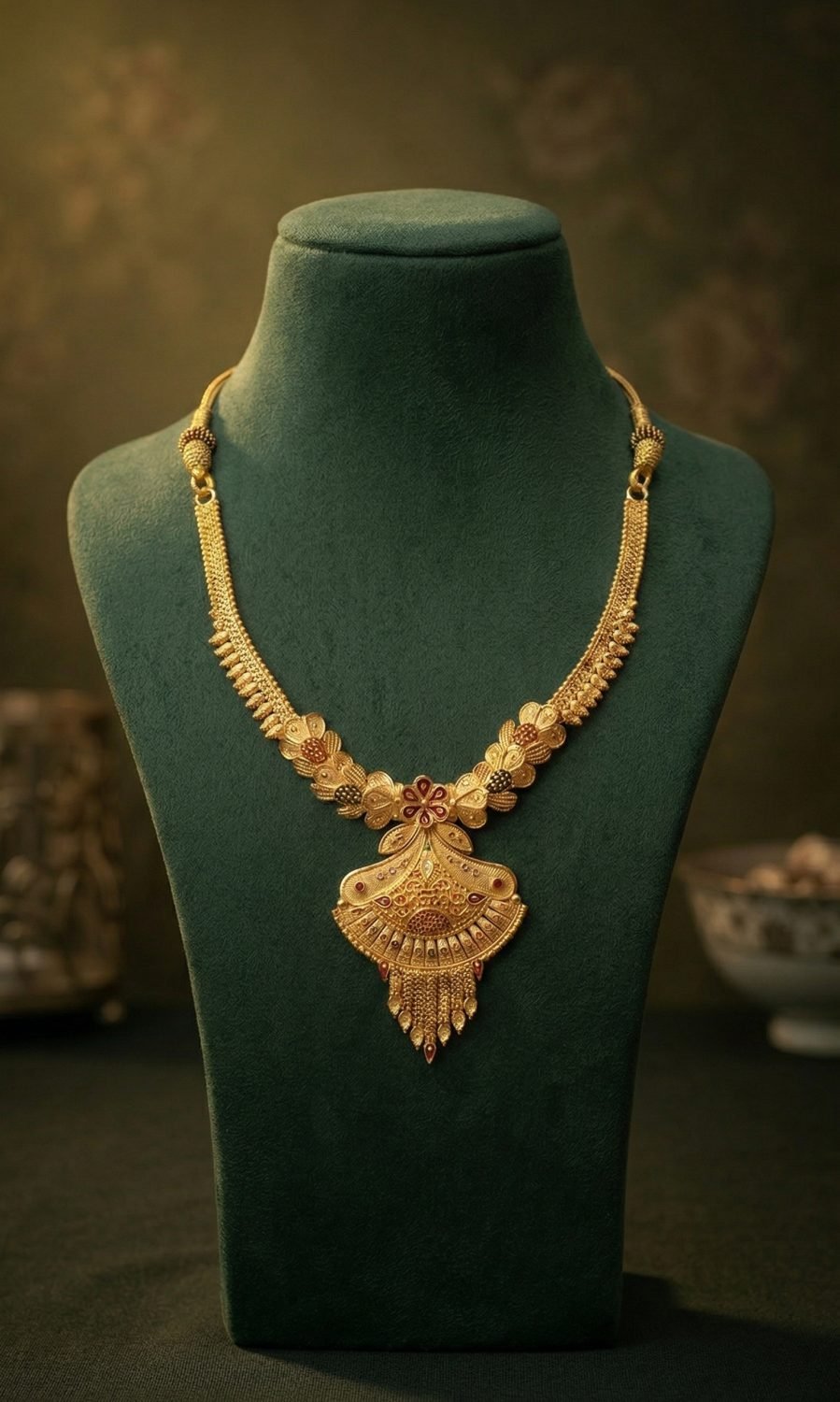 Antique Layered Gold Necklace