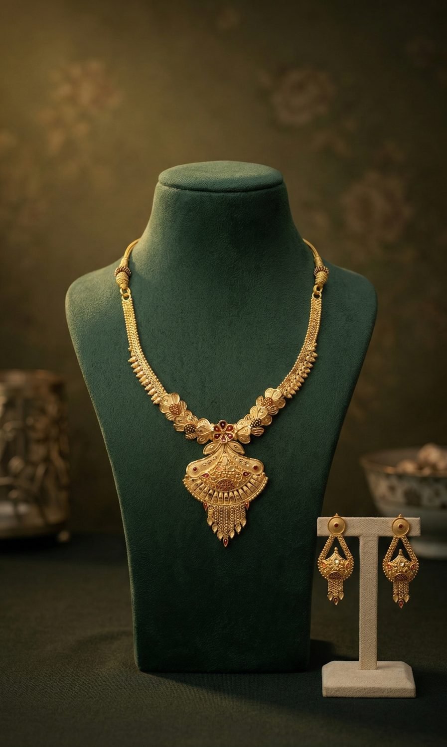 Antique Layered Gold Necklace
