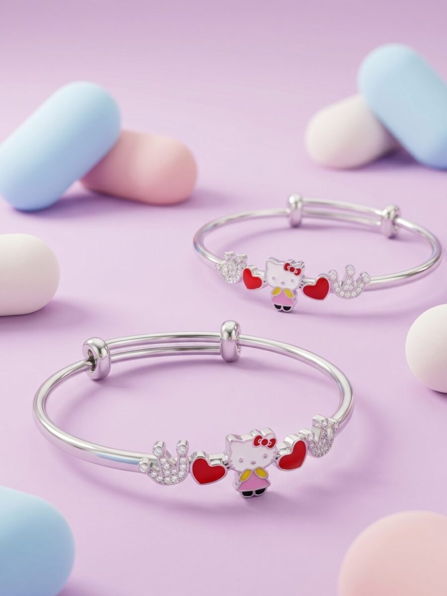 925 Silver Hello Kitty Baby Bangle