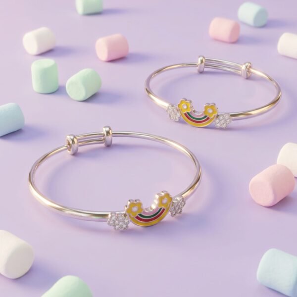 925 Silver Rainbow Baby Bangle