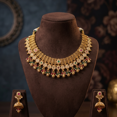Intricate Heavy-Gauge Architectural Herringbone Necklace