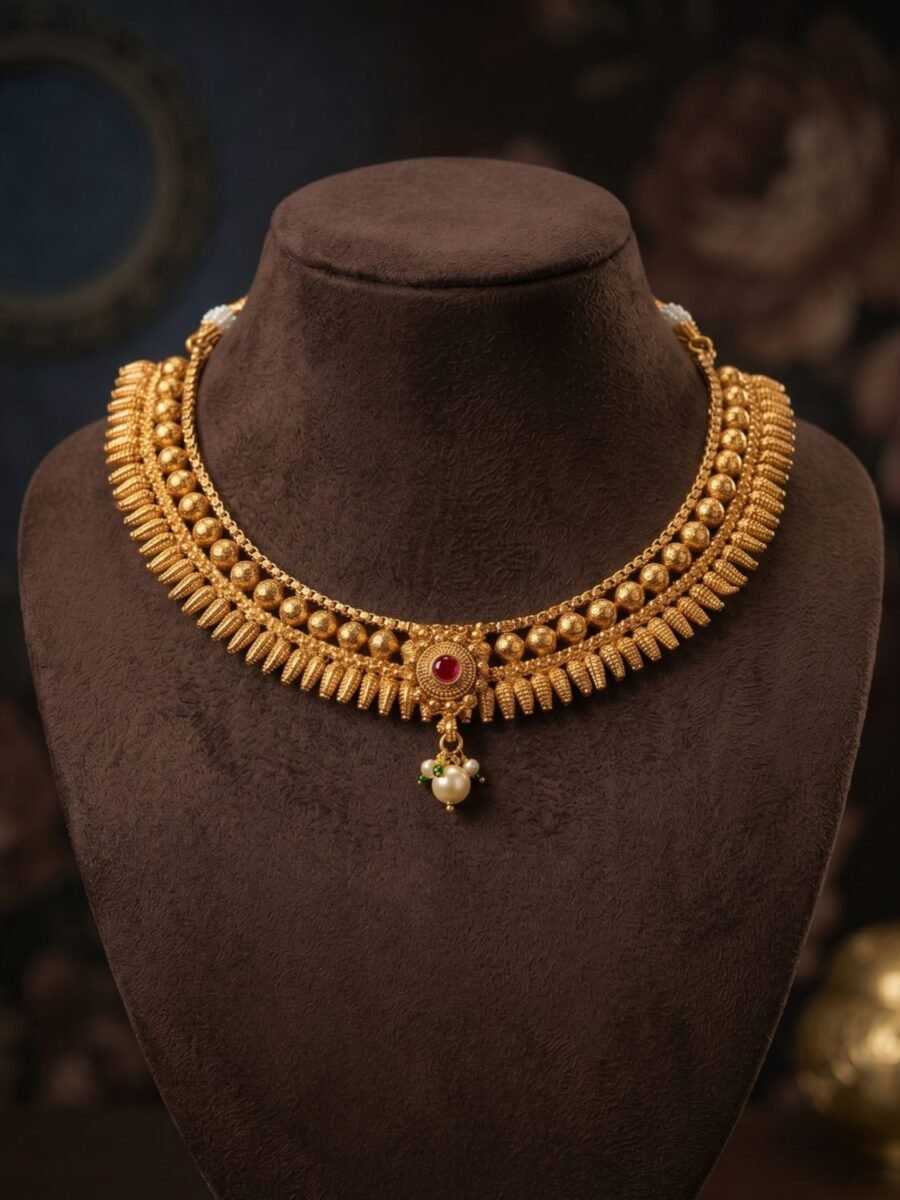 Antique Jhumka Necklace Set