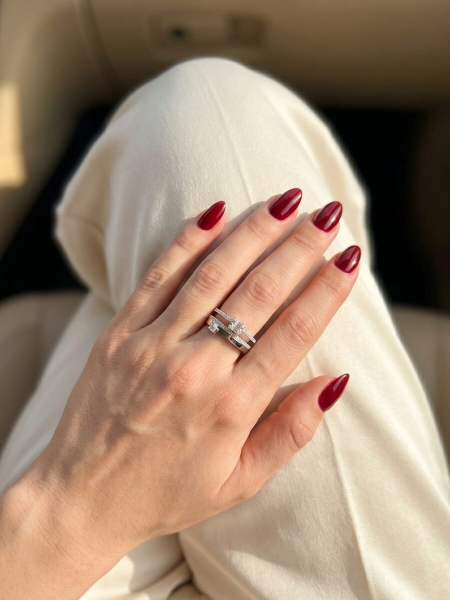 925 Silver CZ Ring Set