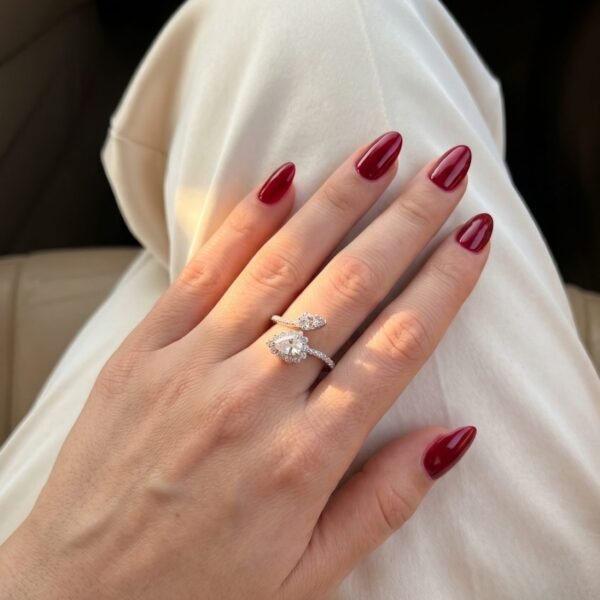 925 Silver CZ Cutout Ring