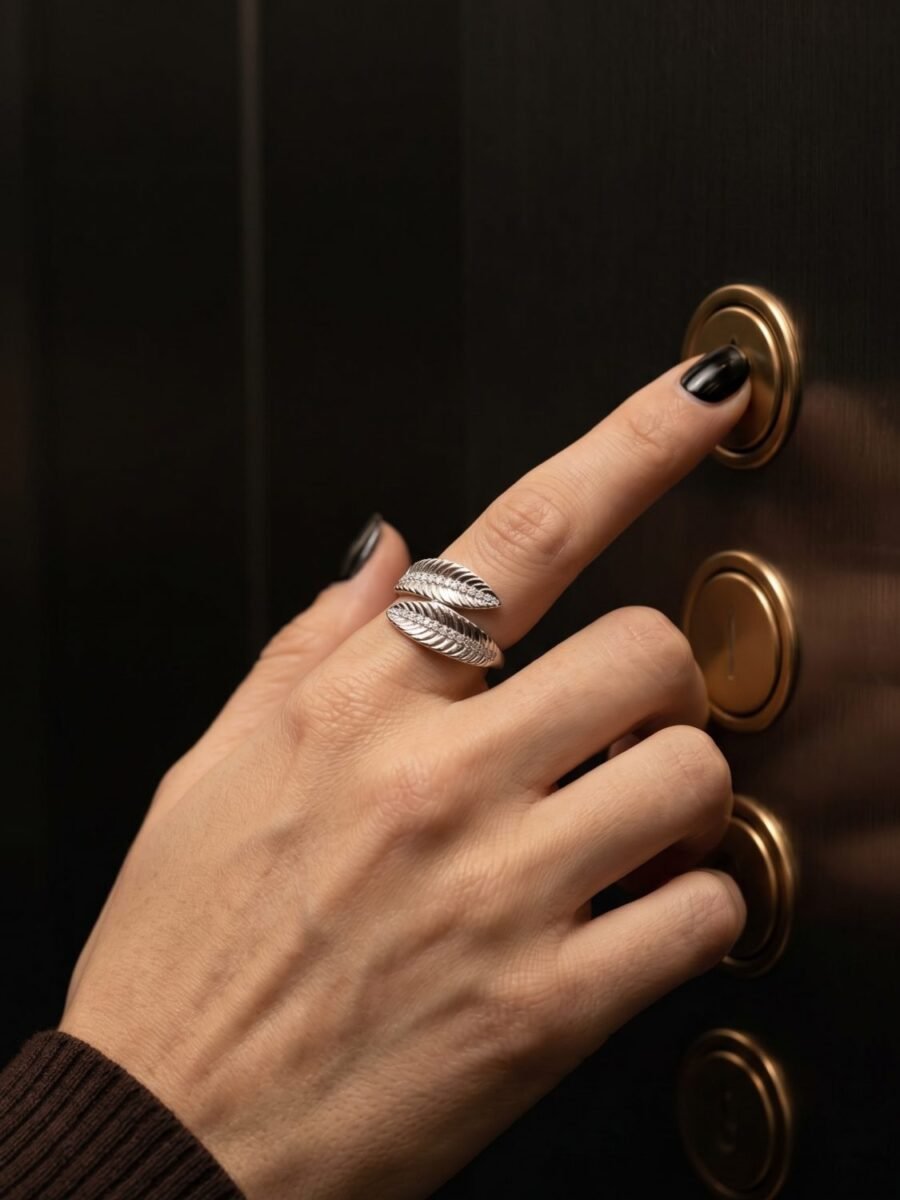 925 Silver CZ Elongated Ring