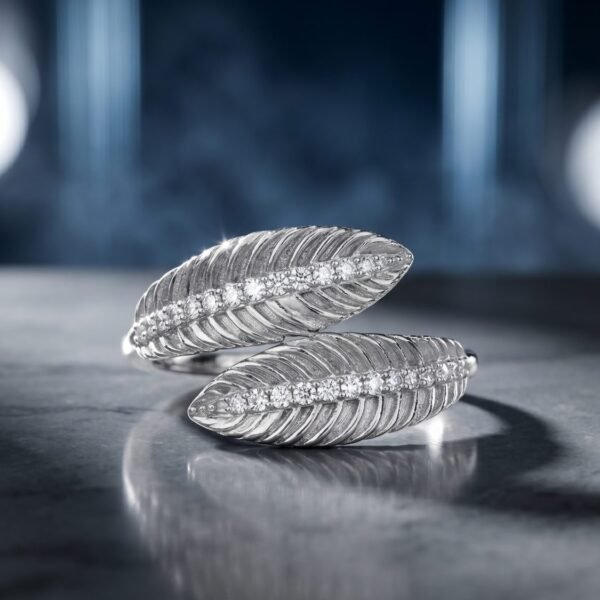 925 Silver CZ Elongated Ring