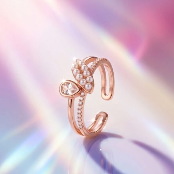 925 Silver CZ Openwork Band Ring