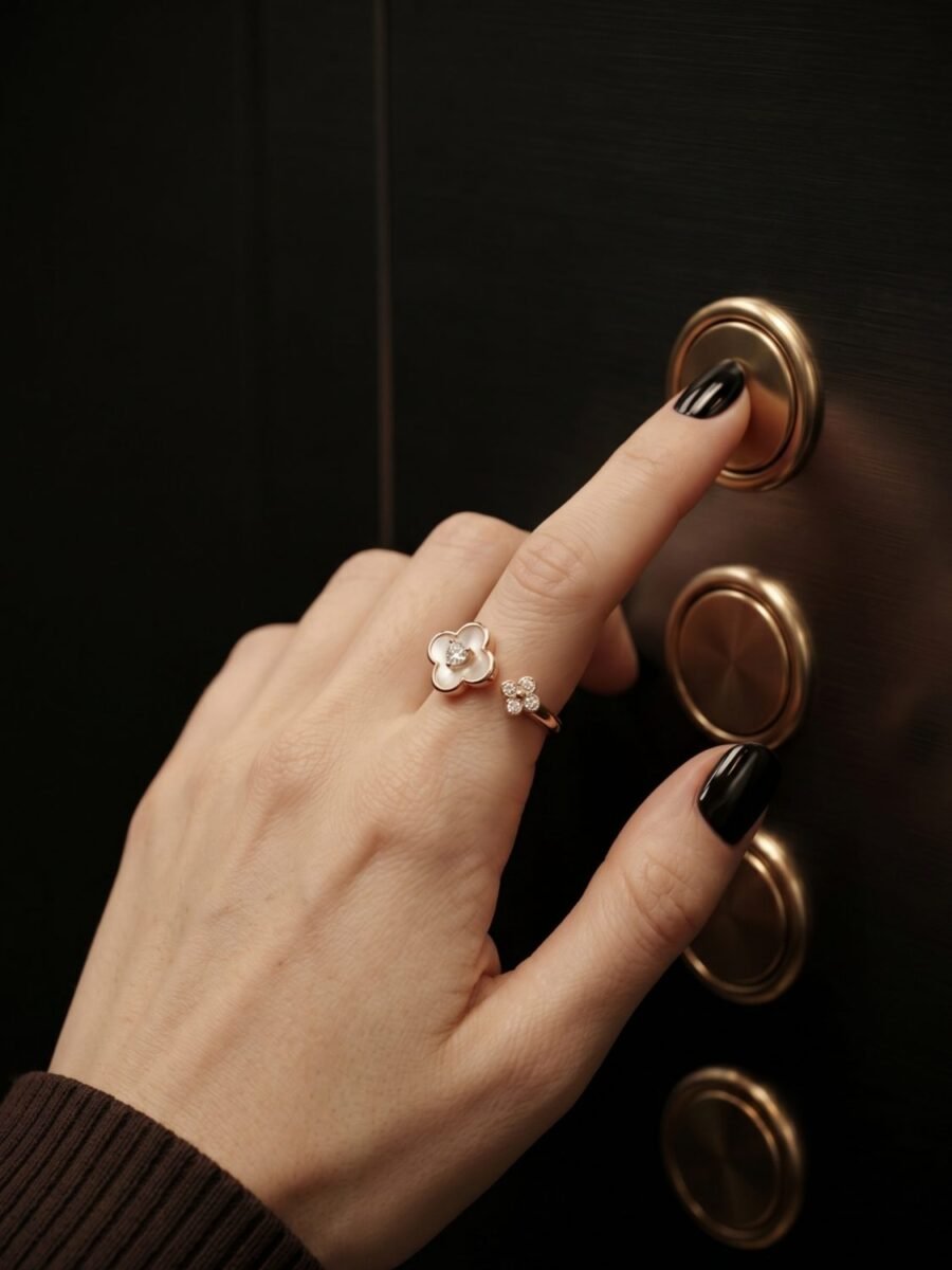 925 Silver CZ Dark Statement Ring