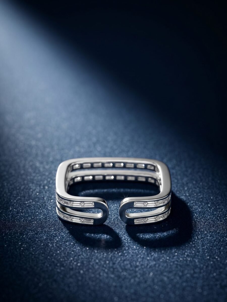925 Silver CZ Bold Cocktail Ring
