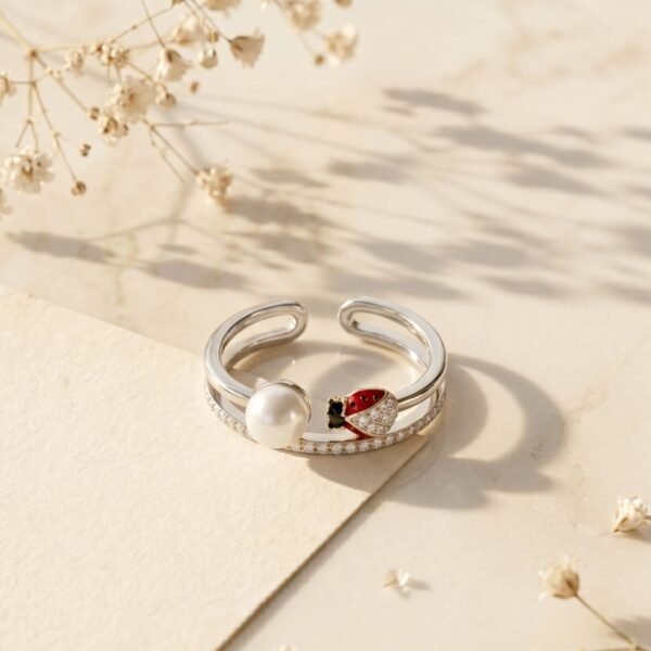 925 Silver CZ Solitaire Drop Ring