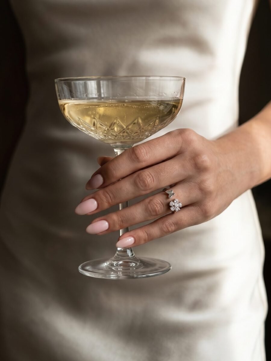 925 Silver CZ Halo Cocktail Ring
